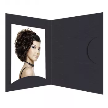 DAIBER Portrait Folders Opti-Line 10x15 cm Black 100-Pack