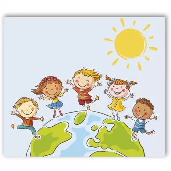 DAIBER Globe 13x18 Kinderporträt-Mappen (10er-Pack) - Blau