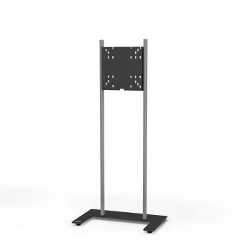 Kindermann Premium DS Racer Bodenständer für LCD-Display bis 70 inch - eloxiertes Aluminium - Schwarz, Silber metallic