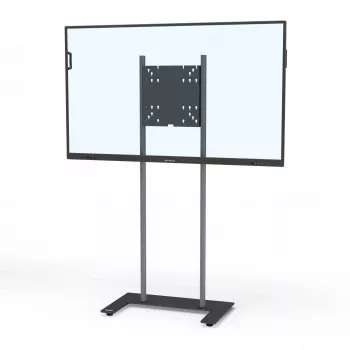 Kindermann Premium DS Racer Bodenständer für LCD-Display bis 70 inch - eloxiertes Aluminium - Schwarz, Silber metallic