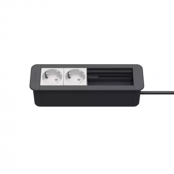 Kindermann CablePort Office Frame 4-fach 2x Steckdose KIN 7551000202
