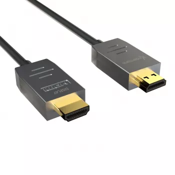 Kindermann HDMI 2.0 AOC Kabel 30m Stecker zu Stecker - Aktives optisches HDMI-Kabel - 4K UHD @ 60Hz - 18 Gbit/s - Schwarz