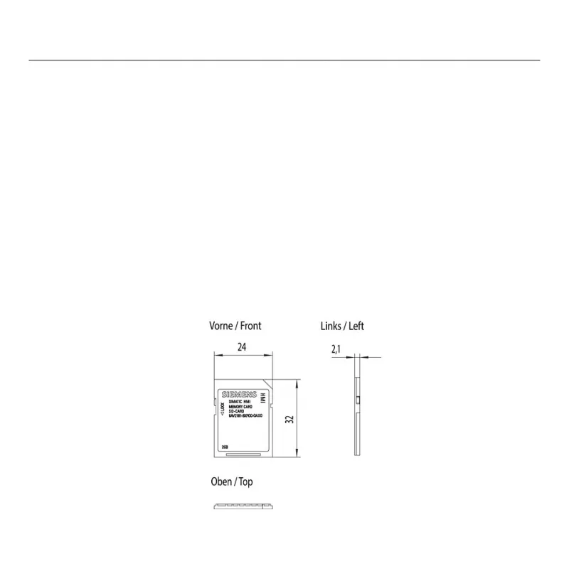 Siemens 2GB SIMATIC Secure Digital (SD) Speicherkarte 6AV2181-8XP