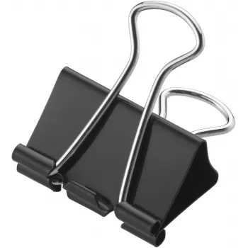 Westcott 12 Foldback Clips 19 mm Schwarz/Silber