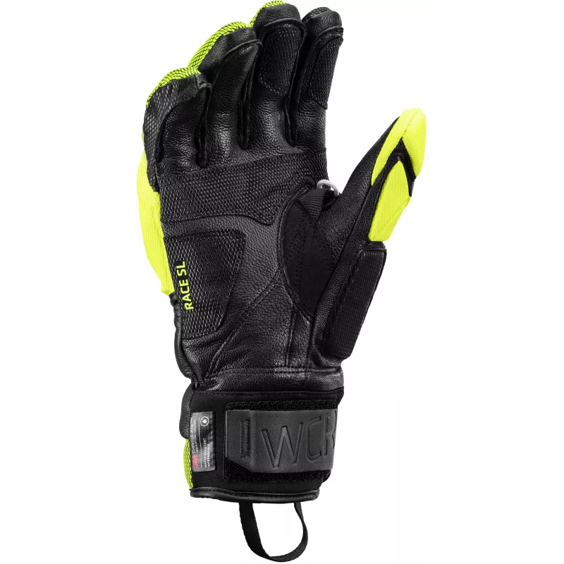 LEKI WCR Venom SL 3D Ski-Rennhandschuhe Schwarz/Gelb, Größe 10,0 (XL)
