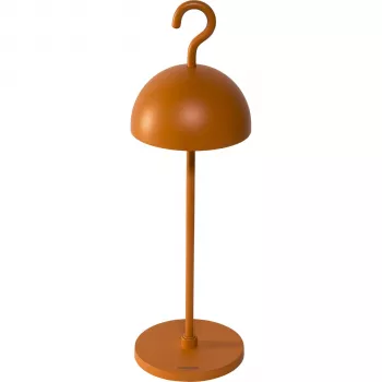Sompex HOOK Orange Tischleuchte mit integrierter LED, wiederaufladbar, IP44, Touch-Dimmer