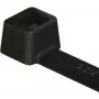 HellermannTyton T18L PA66W BK 100 Kabelbinder, Schwarz, 205 mm x 2,5 mm, 100er-Pack