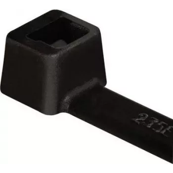 HellermannTyton T80L-W-BK-C1 Kabelbinder, T-Serie, innenverzahnt, 390 mm x 4,7 mm, schwarz, 100er-Pack