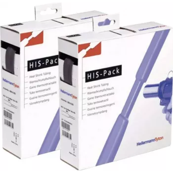 HellermannTyton 300-30320 Heat Shrink Tubing - Polyolefin - Schwarz - 3,0 mm ID - 100 m Rolle