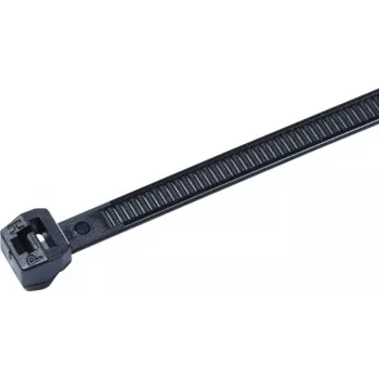 HellermannTyton OS-Series Außengezahnter Kabelbinder, 245 x 4,6 mm, Schwarz, Polyamid 6.6, 100er-Pack (118-00018)