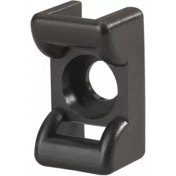 HellermannTyton KR6G5-PA66-BK (100) Schraubbare Befestigungsbasis für Kabelbinder, Schwarz, 100 Stück