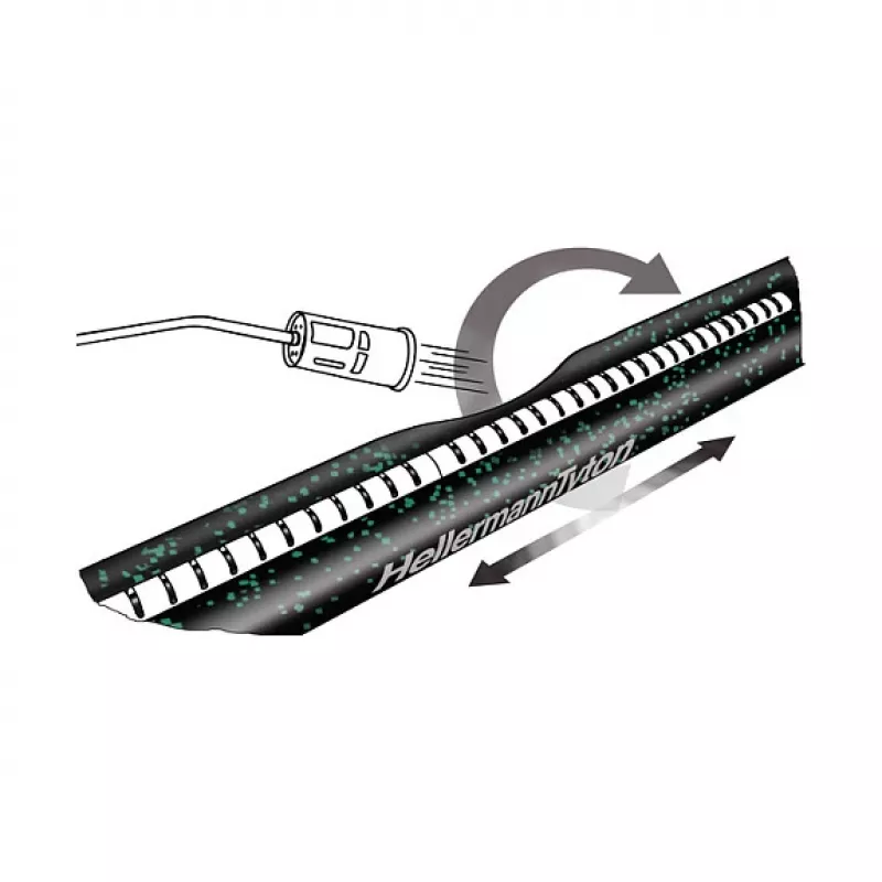 HellermannTyton 450-20001 Heat Shrink Tubing - Schwarz - 50 cm - 43 mm - 10 mm - 1 Stück