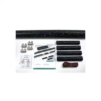 HellermannTyton Wärmeschrumpf-Verbindungsset gerade mit Schraubverbindern 380-04015 4-adrig 1,5-6 mm² Schwarz