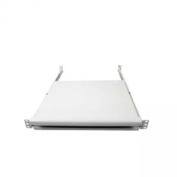 ALLNET 19 inch 1U ausziehbare Tastaturablage für 800 mm Gehäuse, Schwarz (RAL 9005), 25 kg Tragfähigkeit