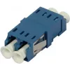 SYNERGY21 LC-LC Singlemode Duplex Glasfaseradapter, flanschlos, blau, PVC, Keramikhülse