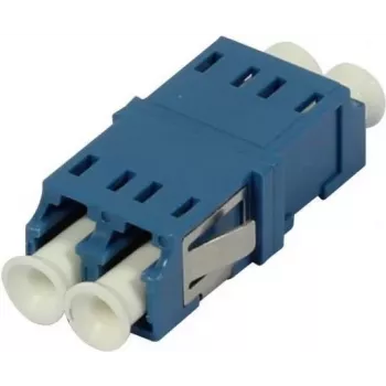 SYNERGY21 LC-LC Singlemode Duplex Glasfaseradapter, flanschlos, blau, PVC, Keramikhülse