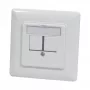Synergy 21 Keystone-Modulträger Unterputzdose für 2x TP-Modul Reinweiß 180°
