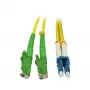 SYNERGY21 Glasfaser-Patchkabel 2m LSH (E2000 APC) auf LC Duplex OS2 G.657.A2 9/125µm LSZH Gelb