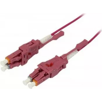 SYNERGY21 Glasfaser-Patchkabel 20m LC-LC OM4 Uniboot Drehbar Push/Pull 2mm LSZH Rot