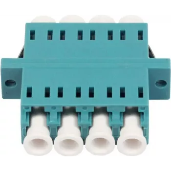 SYNERGY21 Fiberoptik-Koppler LC Buchse zu LC Buchse Multimode OM3 50/125µm Quad Aqua PVC