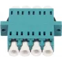 SYNERGY21 Fiberoptik-Koppler LC Buchse zu LC Buchse Multimode OM3 50/125µm Quad Aqua PVC