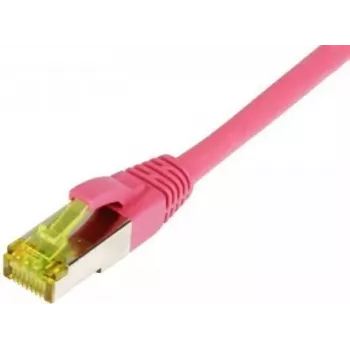 SYNERGY21 Patchkabel RJ45, CAT6A 500MHz, 10m, Magenta, S/FTP, TPE/LSZH (Ultraflex), AWG26, mit CAT7-Rohkabel