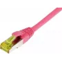 SYNERGY21 Patchkabel RJ45, CAT6A 500MHz, 20m, Magenta, S/FTP, TPE/LSZH (Ultraflex), AWG26, mit Cat.7 Rohkabel