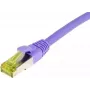 SYNERGY21 Patchkabel RJ45, CAT6A 500MHz, 15m, Lila, S-STP (S/FTP), TPE/LSZH (Ultraflex), AWG26, mit Cat.7 Rohkabel