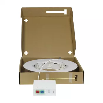 Synergy 21 FTTH Compact Box, vormontiert, 2xSC/APC -> offenes Ende, 40m, 9/125µm, G.657.A2, 2-Faser, AD=2,2mm
