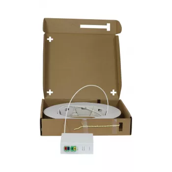 SYNERGY21 FTTH Compact Box Pre-Assembled, 4xLC/APC to Open End, 40m, 9/125µm, G.657.A2, 4-Faser, AD 2,2mm