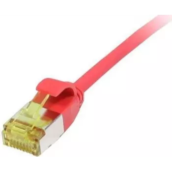 Synergy 21 Patchkabel RJ45 CAT6A 500MHz 7,5m Rot U/FTP Slimline Rund d=3,8mm TPE/LSZH (Superflex) AWG32 mit CAT7-Rohkabel
