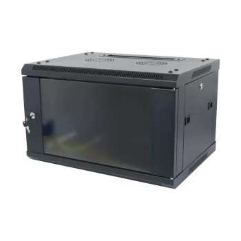 ALLNET SMA-Series 19 inch Wandgehäuse 6U 1-teilig 450mm Tiefe Schwarz Flat Pack