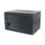ALLNET 19 inch Wandgehäuse 15U 1-teilig Tiefe 450mm Schwarz Flat Pack SMA Serie
