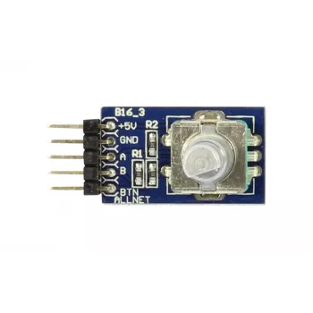 ALLNET 4duino Drehgeber (4duino_B16) - Inkrementaler Drehgeber mit Drucktaster, 20 PPR, 3,3-5V DC, für Arduino und Raspberry Pi