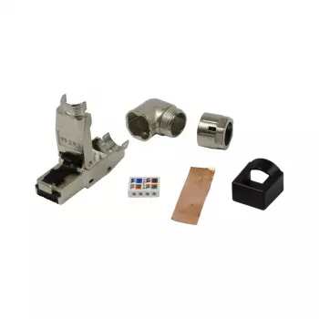 SYNERGY21 RJ45 Feldkonfektionierbarer Werkzeugloser Stecker Cat.6A Geschirmt Gerade/Abgewinkelt (S216569)