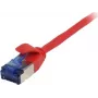 SYNERGY21 Patchkabel RJ45, CAT6A 500MHz, 7,5m, Rot, U/FTP, Slimline Rund d=3,8mm, TPE (Superflex), AWG32