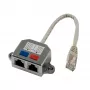 Synergy 21 S215236 Telefon-Y-Splitter, 1x RJ11/RJ12 Stecker auf 2x RJ11/RJ12 Buchse, 0,15 m, Grau, Metall