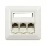 Synergy 21 S216327 RJ-45 Cat6a Netzwerk-Wandanschlussdose, 2-Port, geschirmt, Weiß (RAL 9010)