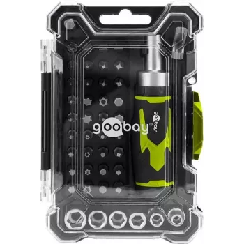 Goobay Tools 43-teiliges Präzisions-Schraubendreher-Set mit Bits (77842)