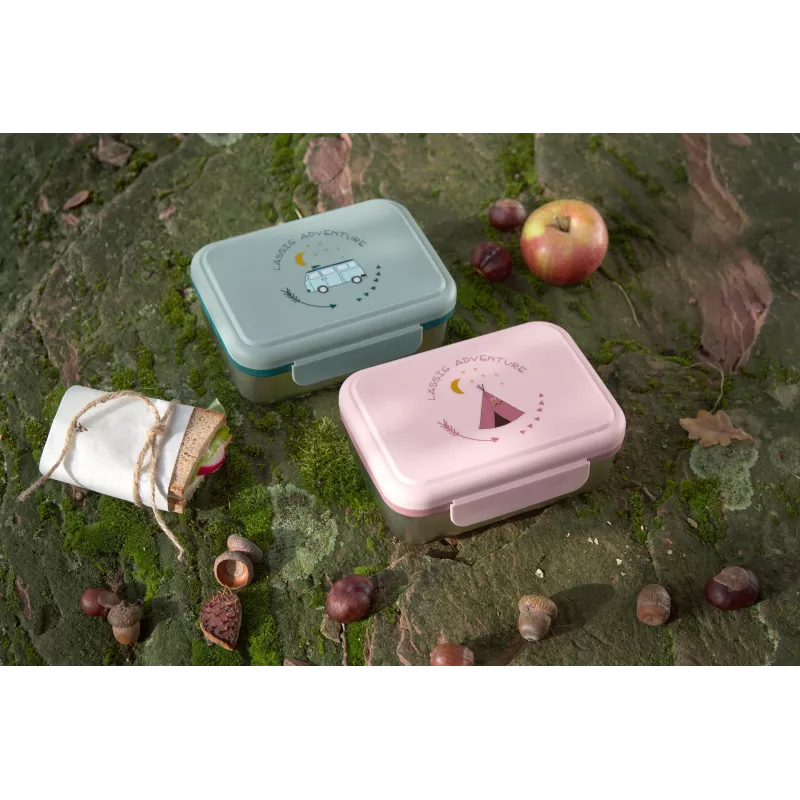 Lassig Adventure Bus Lunchbox - Grün/Gelb/Orange