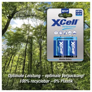 XCell Performance Alkaline LR14 Baby C Battery 2-Pack - 1,5 V - nicht wiederaufladbar
