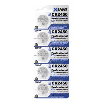 XCell CR2450 Lithium-Knopfzelle 3V 580mAh 5er-Pack (145594)