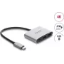 Delock USB Type-C Adapter auf HDMI 4K 60 Hz mit USB Type-A und USB Type-C PD 3.1 140 W