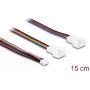Delock Y Fan Kabel 1 x JST PH 4 Pin PWM Buchse auf Stecker + 4 Pin (3 Pins belegt) Stecker 15 cm