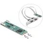 Delock M.2 Card to 2 x Serial RS-232 DB9 with Standard and Low Profile Slot Brackets