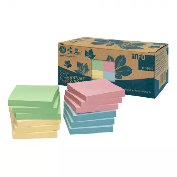 inFO Recycling Haftnotizen Standard 5644-88BOX gemischt 12 Blöcke