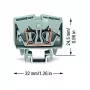 WAGO 264-701 Durchgangsklemme, 6 mm², 800 V, grau, CAGE CLAMP®
