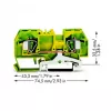 WAGO Erdungsklemme Grün-Gelb 0,2-6 mm² 282-907
