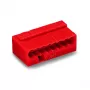 WAGO 243-808 PUSH WIRE® Verbindungsklemme für Abzweigdosen, 8-Leiter, Rot, 0,5-2,5 mm²