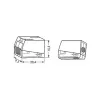 WAGO 224-112 2-Leiter Kompakt-Spleißverbinder, 400V, 24A, 1-2,5mm², Push-in, Weiß/Transparent